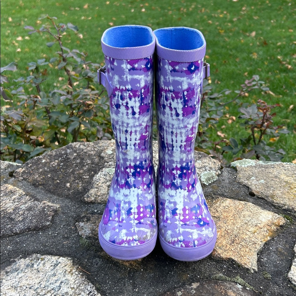 L.L. Bean Wellies waterproof rainboots tie dye